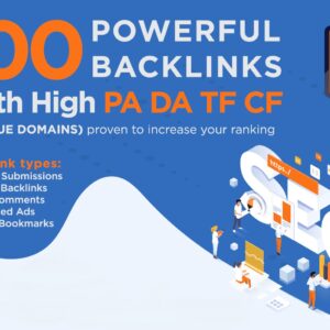 Boost Your Ranking with 100 Unique Domain High Authority Backlinks PA DA TF CF Upto 100