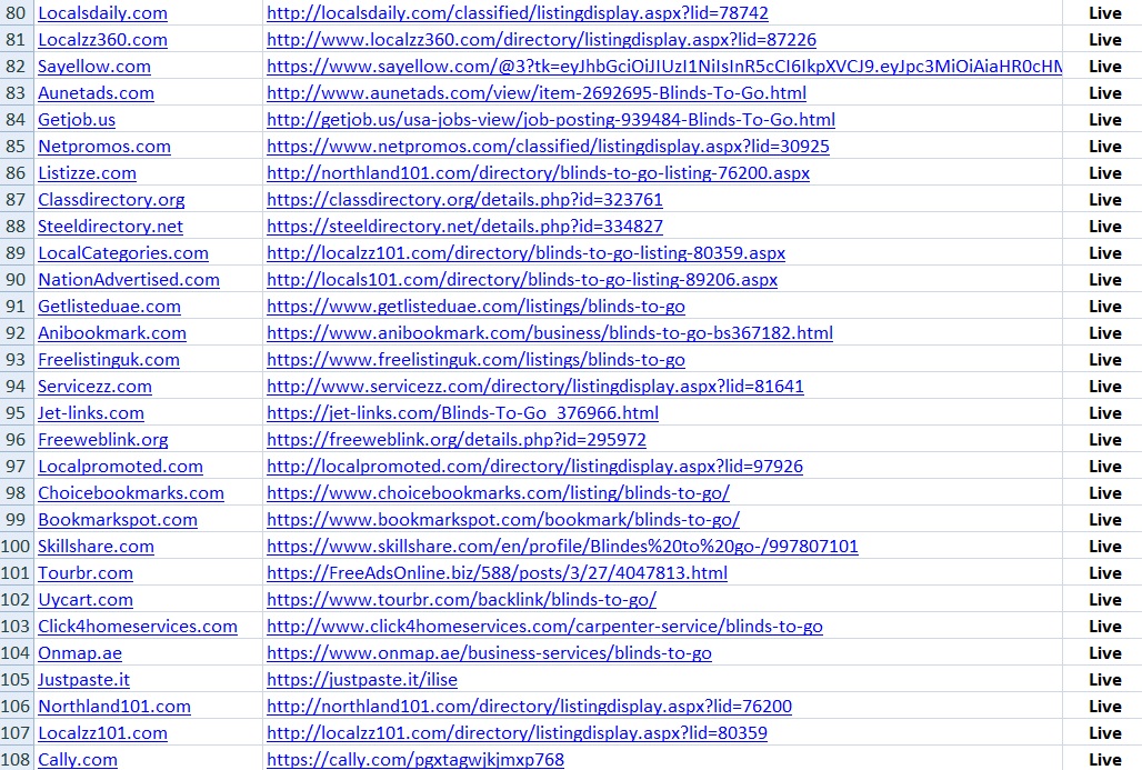 100 + top usa local citations and directory submission and local seo